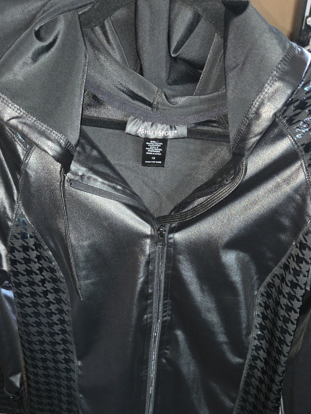 Ashley Stewart Women's Black Hooded Zip Jacket